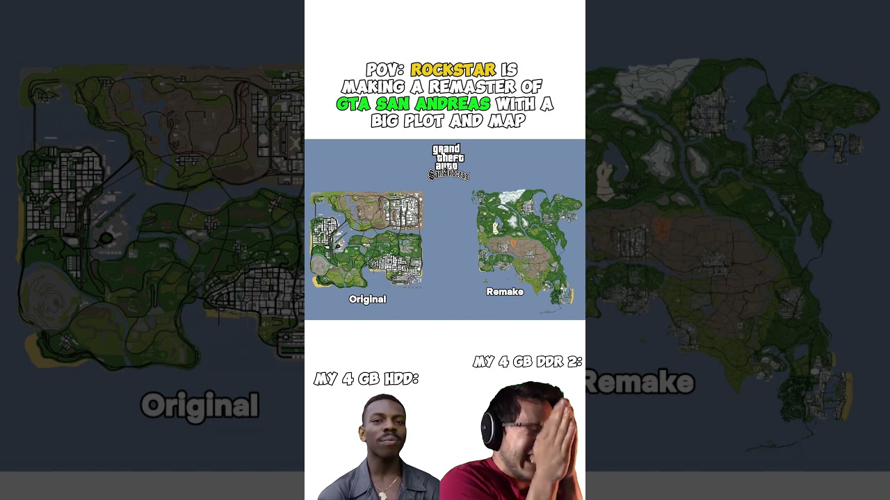 GTA SA vs. GTA SA REMAKE: Epic Map Size Comparison 🚗