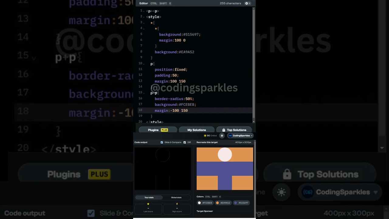 CSS Battle Solution for Sept 17 🎨