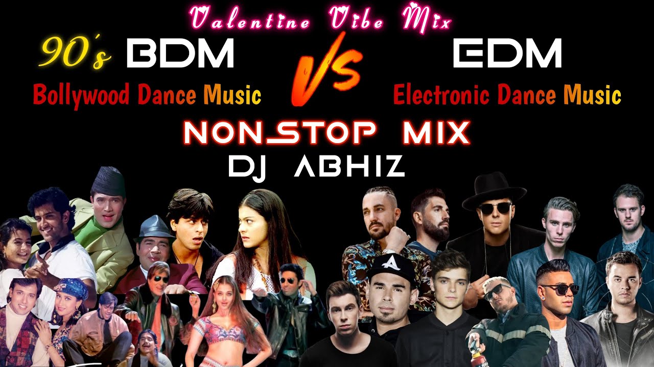 90's Bollywood & EDM Nonstop Mix | Valentine Vibe 2024