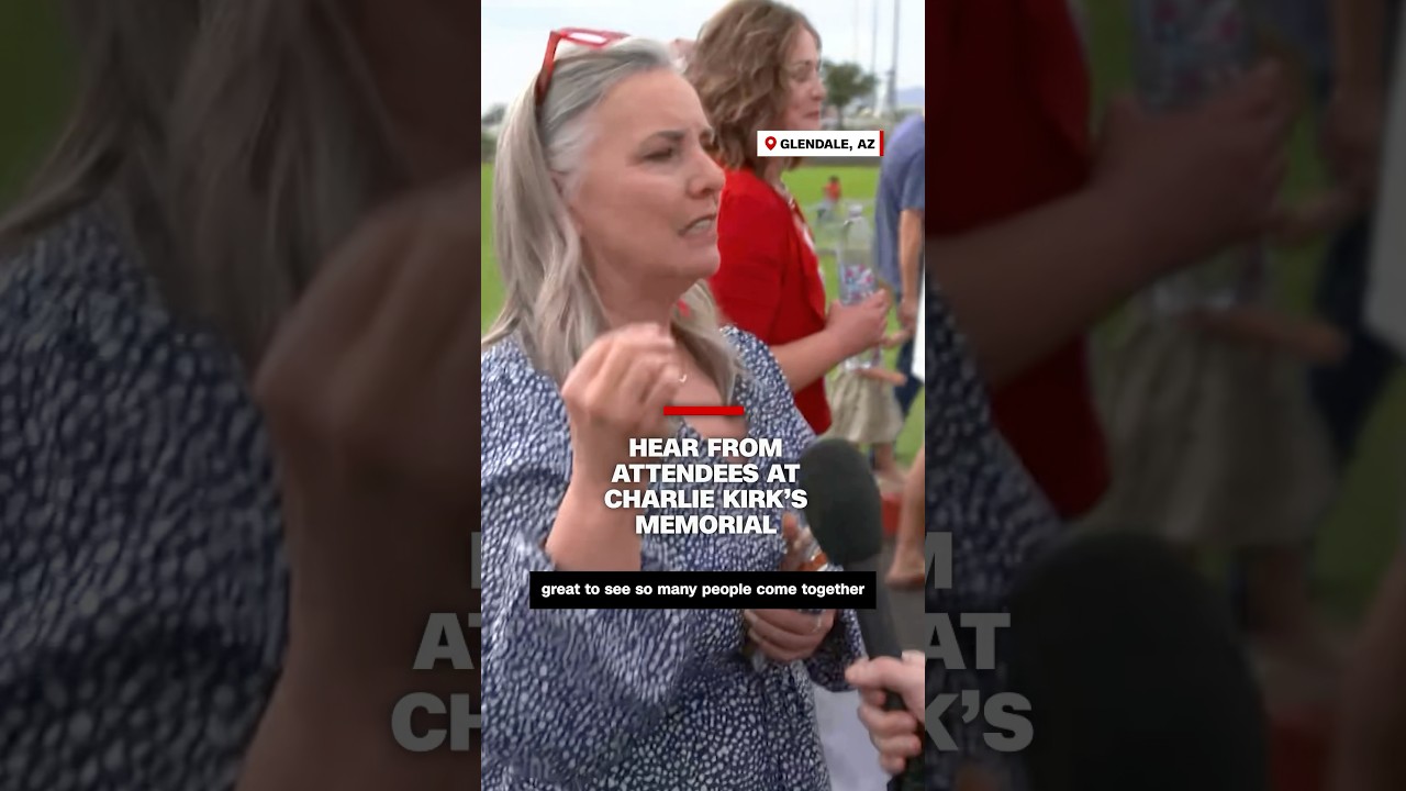 Attendees Honor Charlie Kirk at Memorial in Arizona
