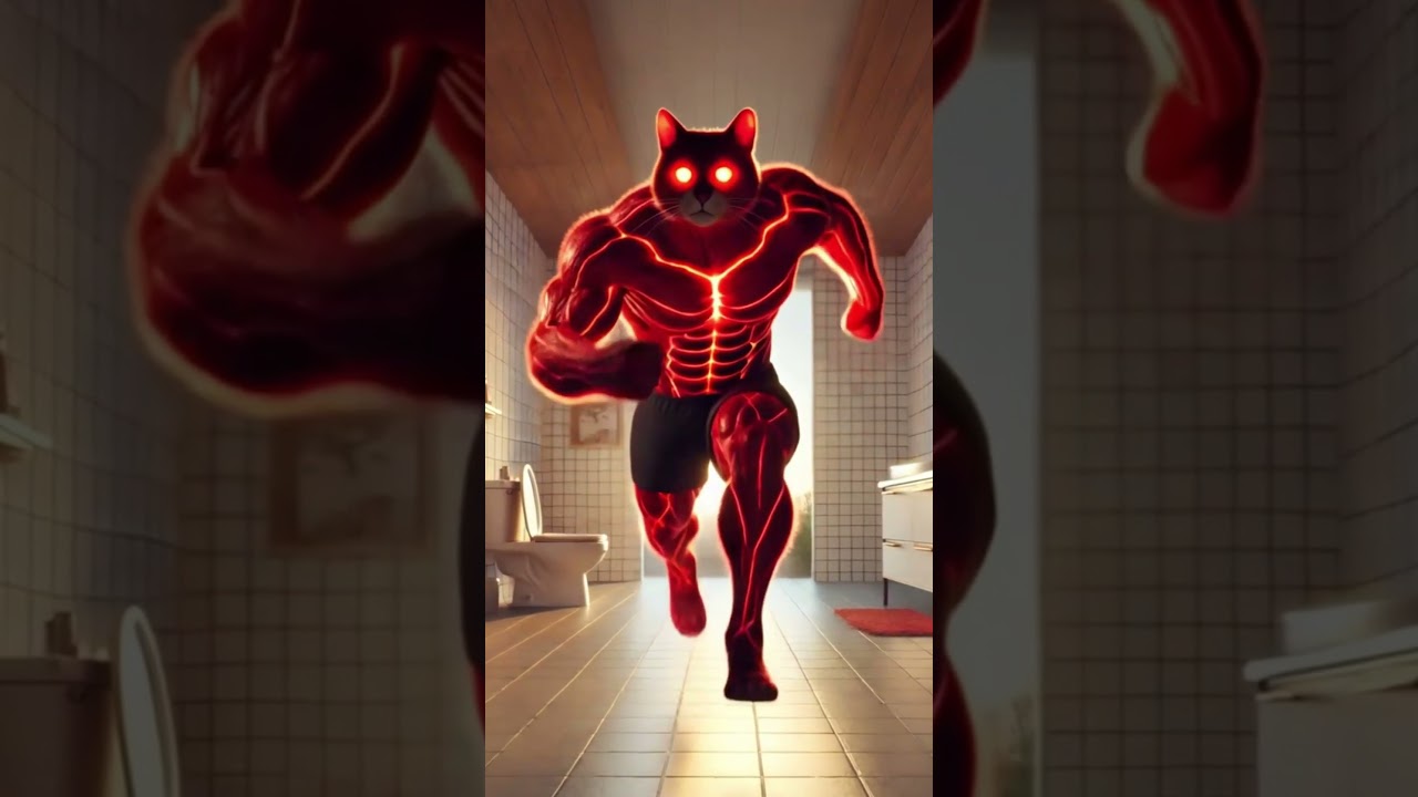 Tiny Kitten Turns into a Fiery Red Giant! 🔥 Watch the Cute Transformation