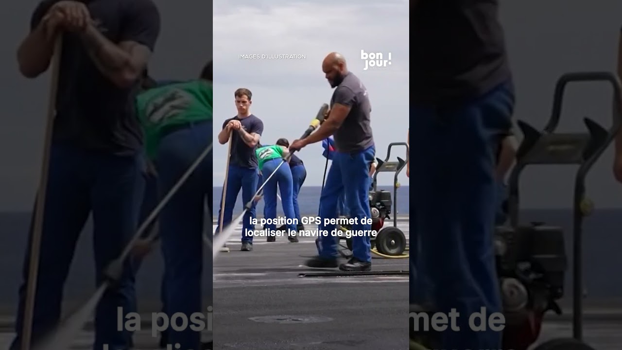 Navire escortant le Charles de Gaulle géolocalisé avec un traceur à 5 €