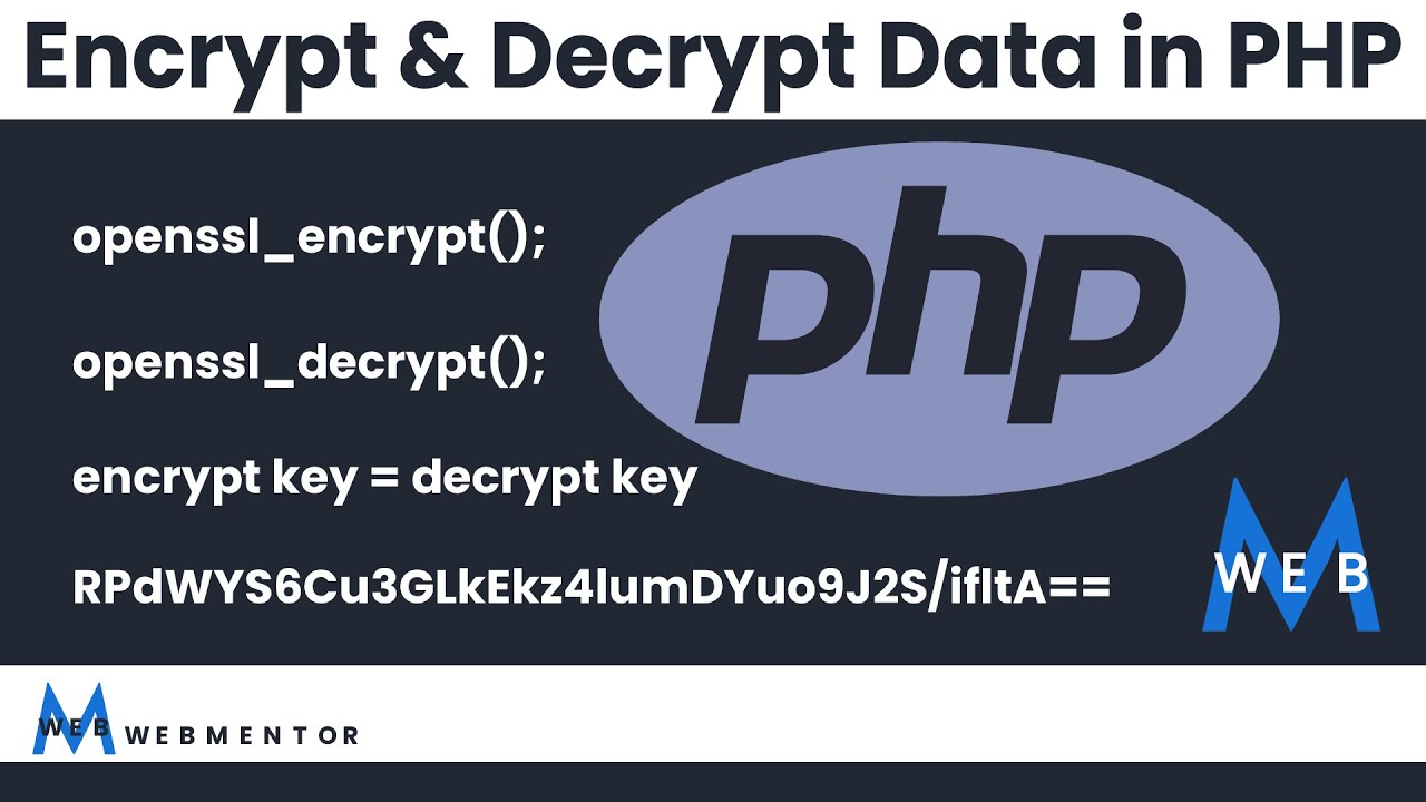 Data Encryption & Decryption in PHP | Urdu & Hindi