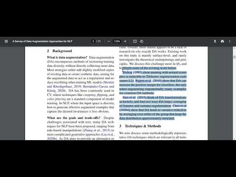 Paper Reading & Discussion: A Survey of Data Augmentation Approaches for NLP