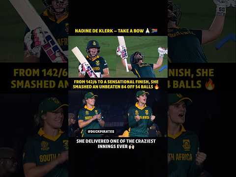 Nadine de Klerk’s Unbelievable Match-Winning Knock! 🇿🇦