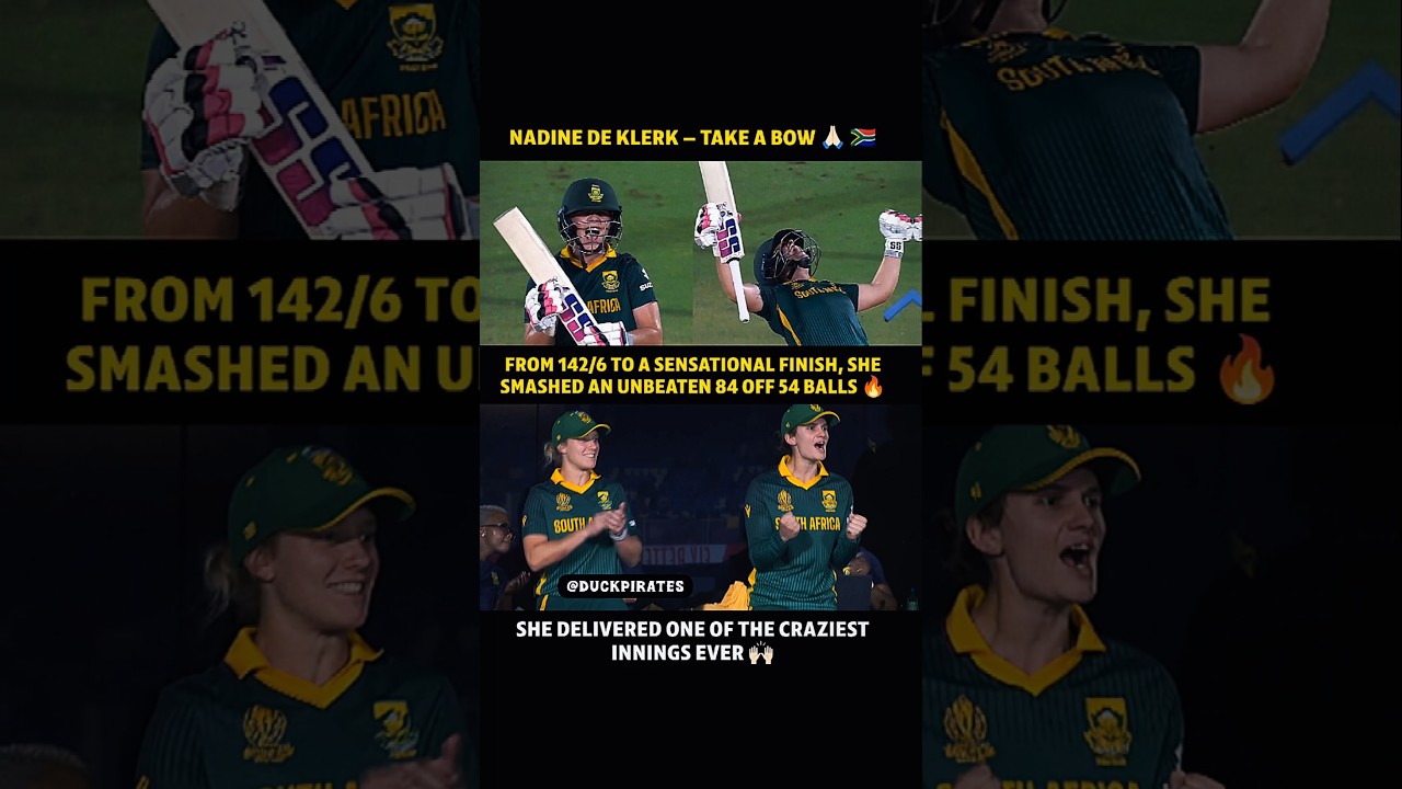 Nadine de Klerk's Epic Unbeaten 84 Sparks Stunning Win 🇿🇦
