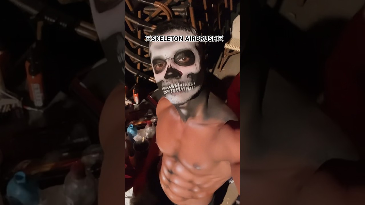 Skeleton Airbrush Face Paint 🎃