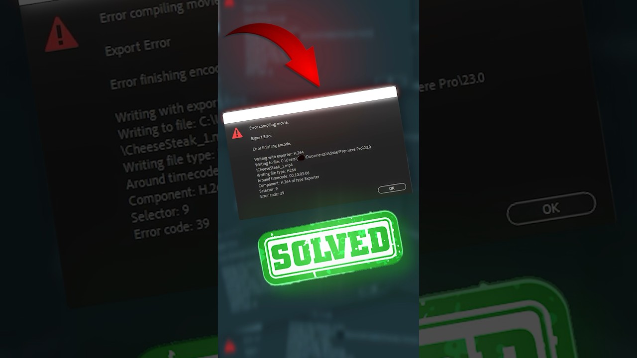 Fix Premiere Pro Compilation Error 🎬