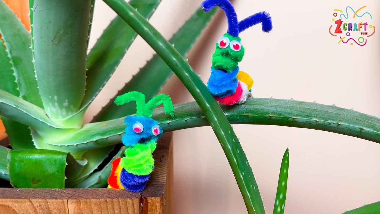 DIY Colorful Cleaning Wire Worm: Crafty Fun! 🐛 #diy #craft #craftyfun #kids