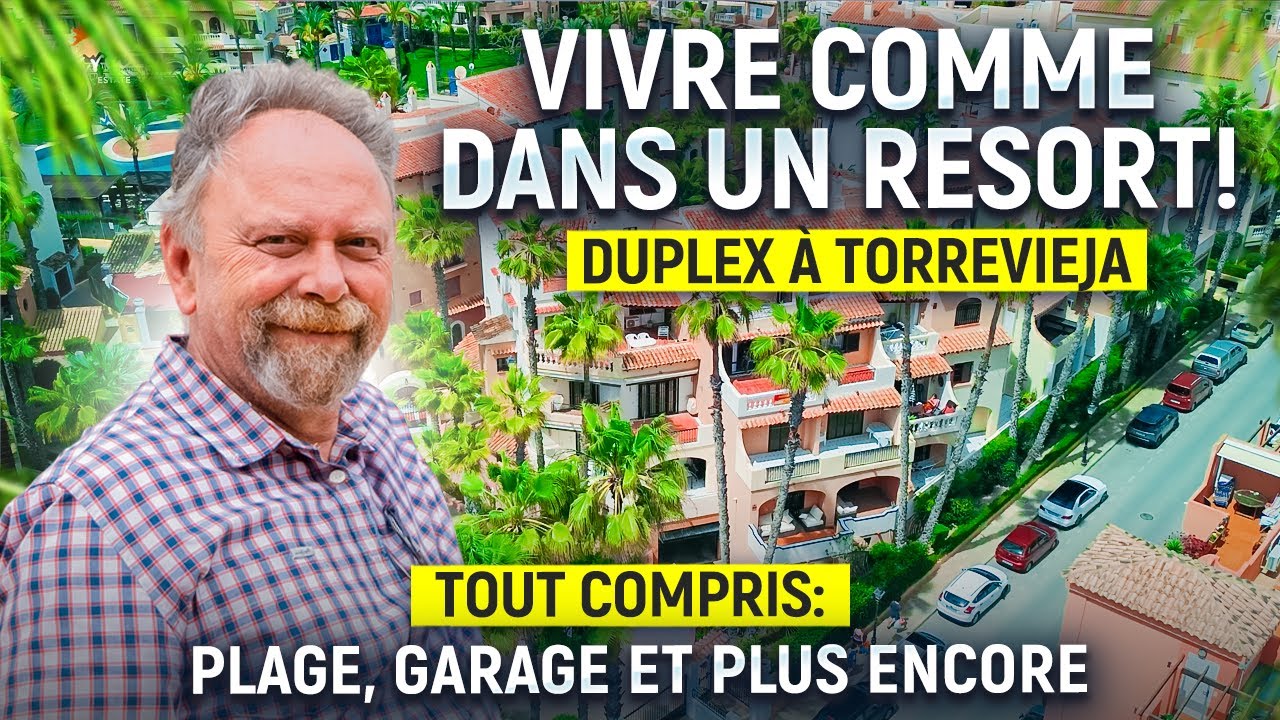 Immobilier en Espagne : Duplex à 100 m de la mer à Torrevieja – garage, 2 terrasses, piscine