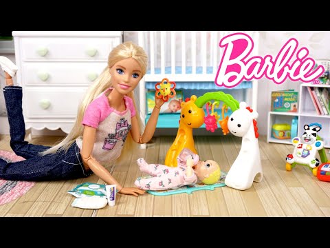 Barbie & Ken Doll Family Baby Morning Routine