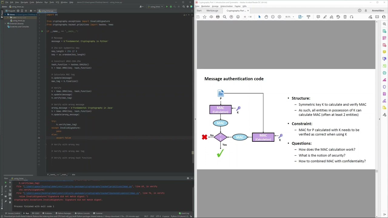 Cryptography with Python 31: Using HMAC in Python