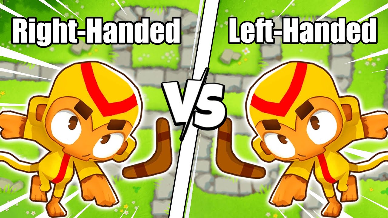 Comparison of Right and Left Handed Boomerang Monkeys in Bloons TD 6