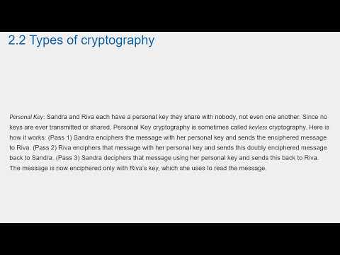 3-  Chapter 2  Types of cryptography
