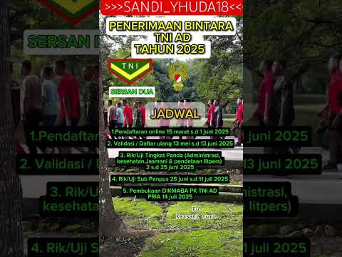 Informasi pendaftaran BINTARA TNI TA 2025 #information #penerimaantni #bintara #tnihits #tnikeren