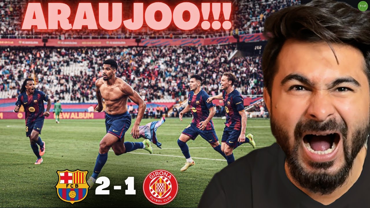 Araujo Secures Win for Barcelona 🟦🟥 | Barca 2-1 Girona