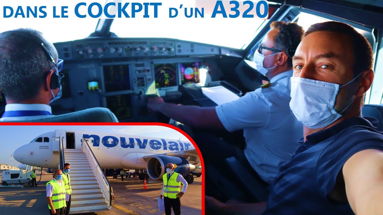 Vol dans le Cockpit Airbus A320 avec Nouvelair ✈️