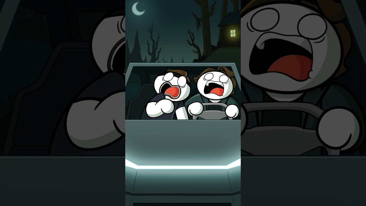 Cybertrucks in Horror Movie Scenes 🚗🎬