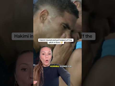 Hakimi went down injured in TEARS 😳