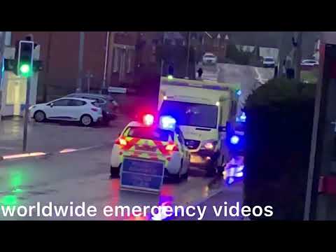 Welsh ambulance service & Gwent police on scene of a car crash in caldicot last night