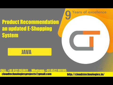 Product Recommendation an updated E-Shopping System | Cloud Technologies | IEEE Projects Hyderabad