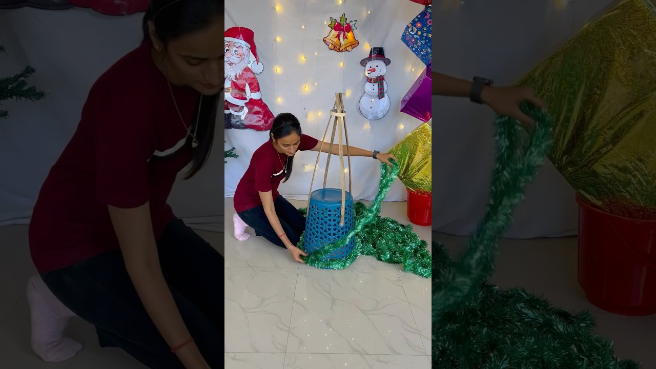 Beautiful Christmas tree making from