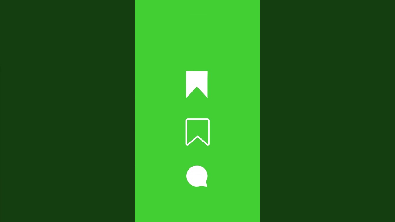 Instagram Share, Save, Comment & Like Button Green Screen 🎥