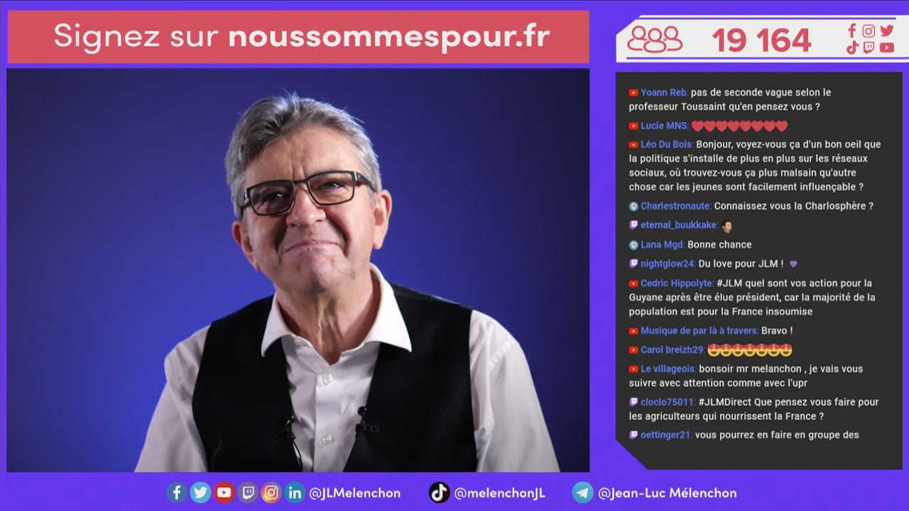 Présidentielle 2022 : Jean-Luc Mélenchon répond à vos questions en direct