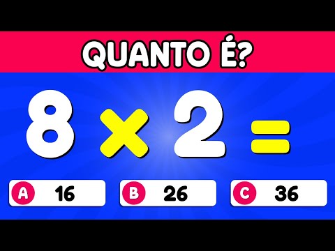 🚨 Quiz de Matemática com Adição e Multiplicação #1 [DUVIDO VOCÊ ACERTAR TODAS] | Lua Quiz