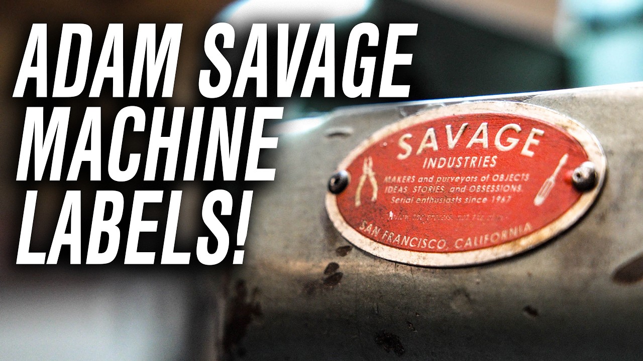 Adam Savage's Workshop Uses UV Printing for Machine Labels