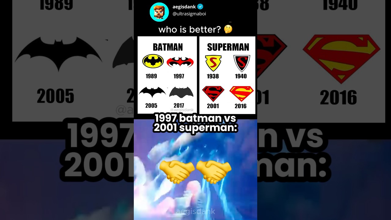 Batman vs Superman Logo Showdown 🦇⚡