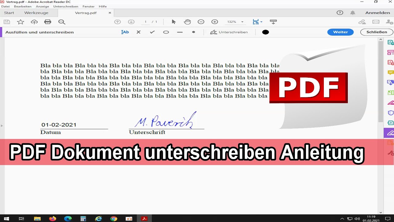 PDF digital unterschreiben ohne Druck 🖊️