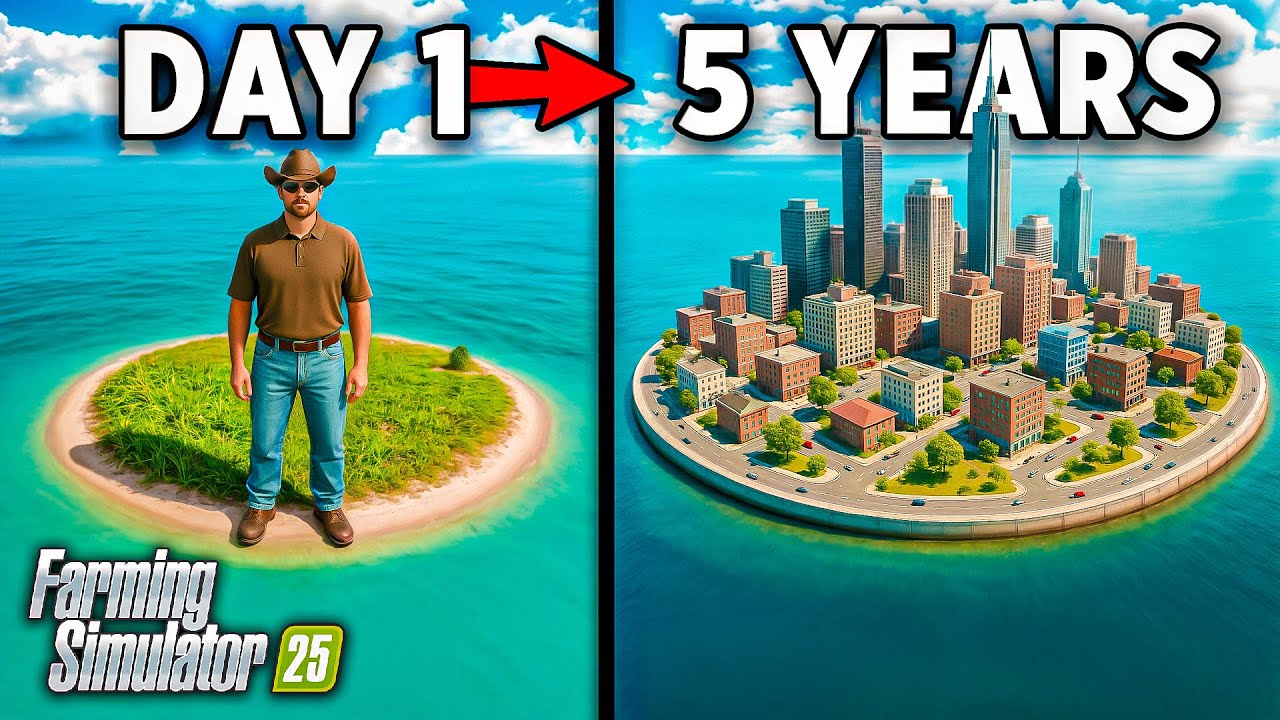 Surviving 5 Years Alone on an Island in Farming Simulator 🌴