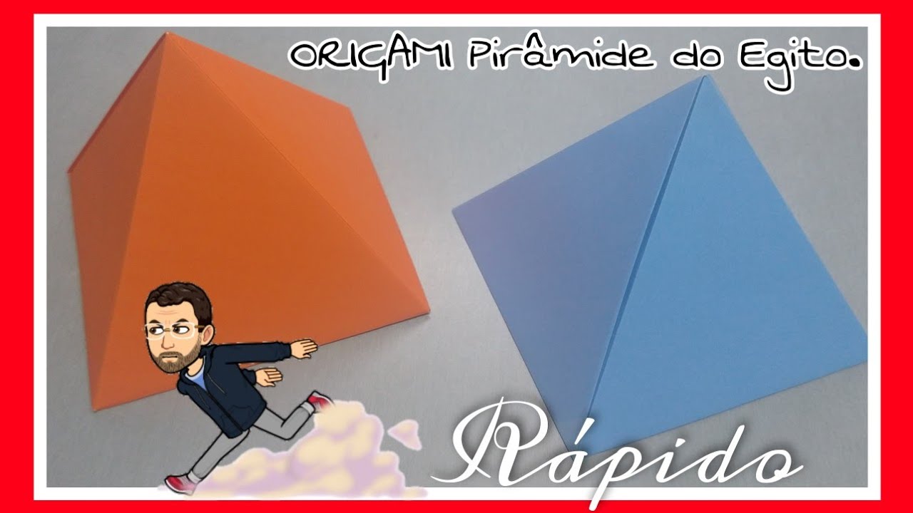 Origami Pirâmide do Egito - Super Fácil e prático. Versão Rápida ( @MaisArtesOrigami )