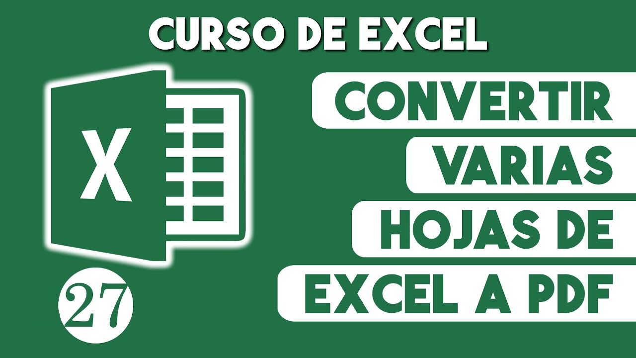 Convierte varias hojas de Excel a PDF fácilmente