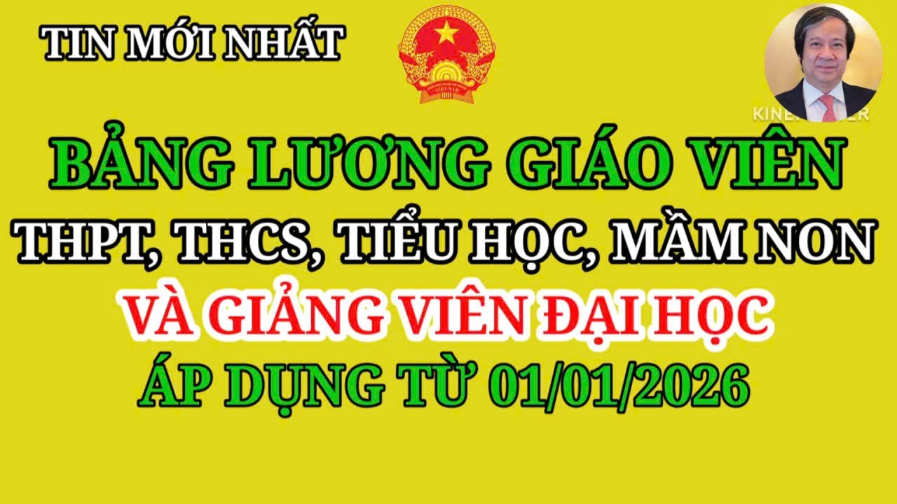 Bảng Lương Mới Cập Nhật Giáo Viên Các Cấp Từ 2026 📚