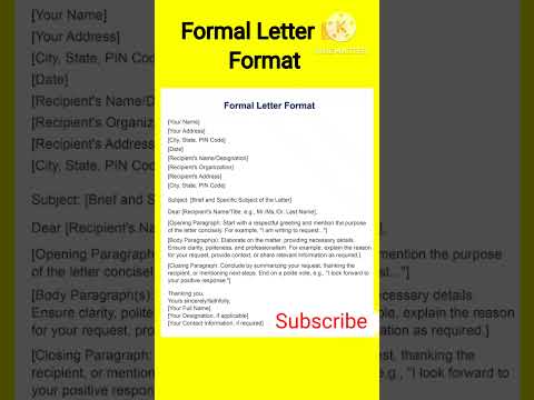 Formal letter format|Learn how to write letters#Advanced & academic English Learning