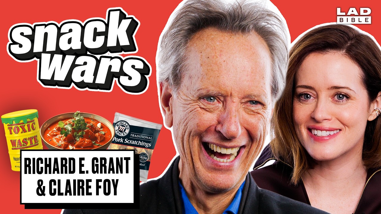 Richard E. Grant & Claire Foy Try UK vs US Food | Snack Wars