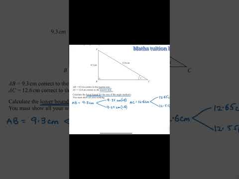 GCSE Trigonometry question using bounds. #gcsemaths #maths #trigonometry #bounds