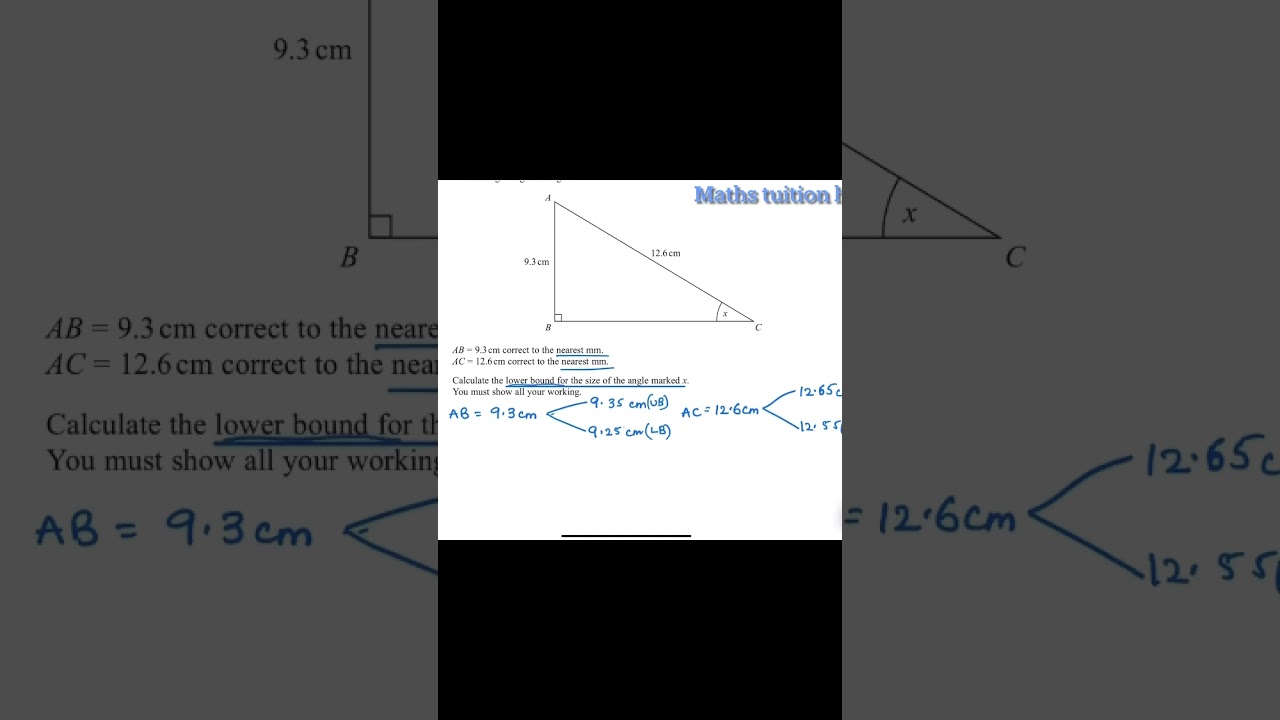GCSE Trigonometry: Understanding Bounds in Questions