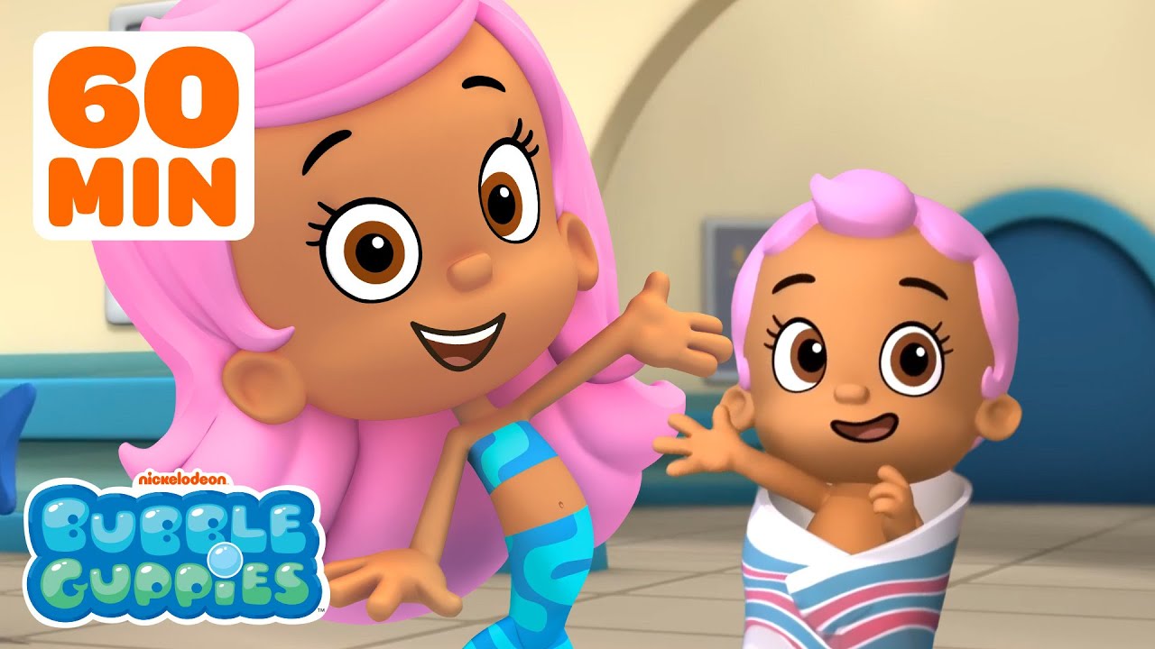 60 MINUTES of Fintastic Baby Mia Moments! w/ Molly | Bubble Guppies