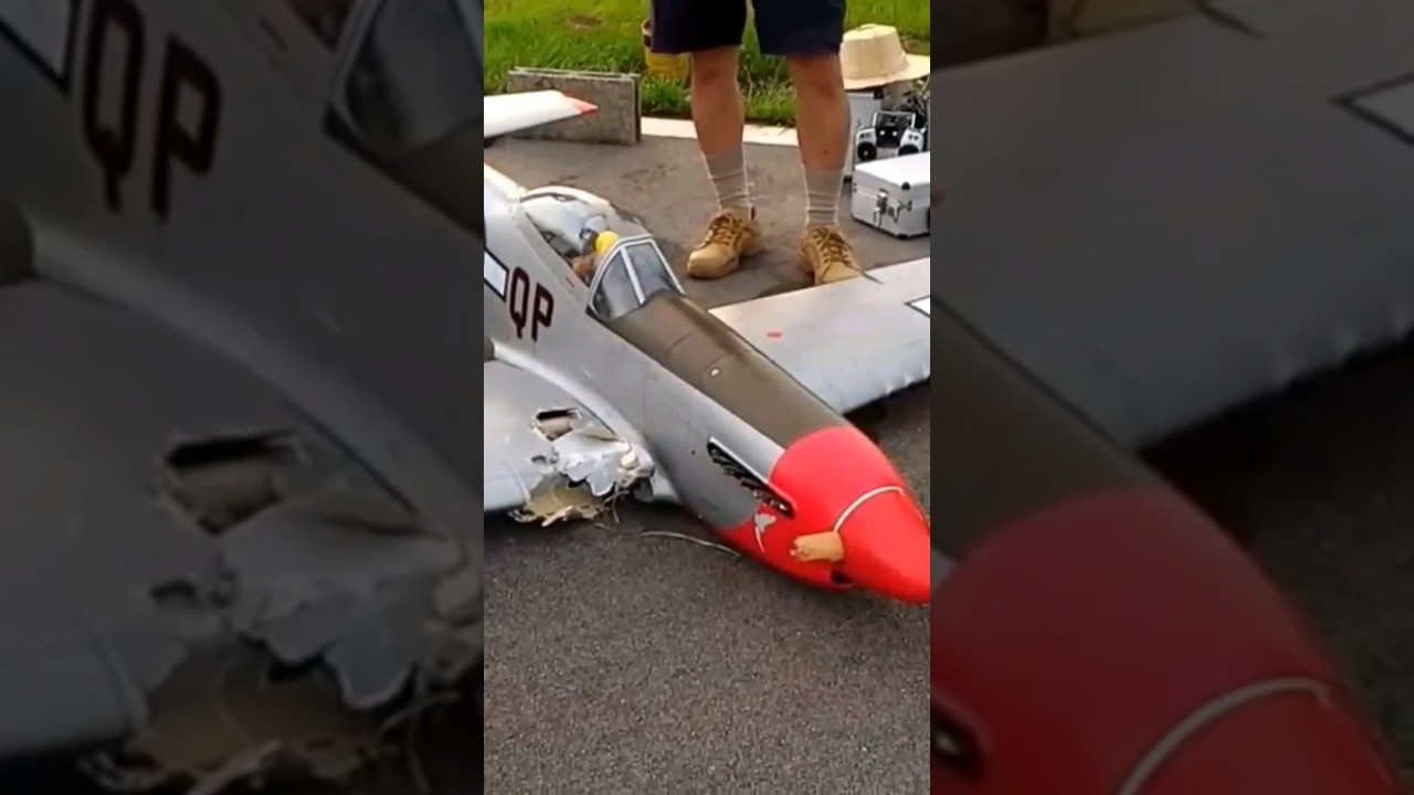 P51 Epic Midair Collision of RC P-51 Mustang Warbird ✈️