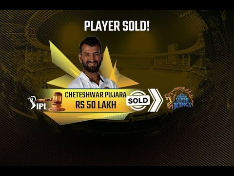 Cheteshwar Pujara Sold to Chennai Super Kings in IPL 2021