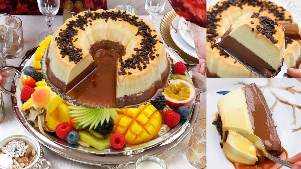 فلون كريمي بدون فرن أو بيض 😋