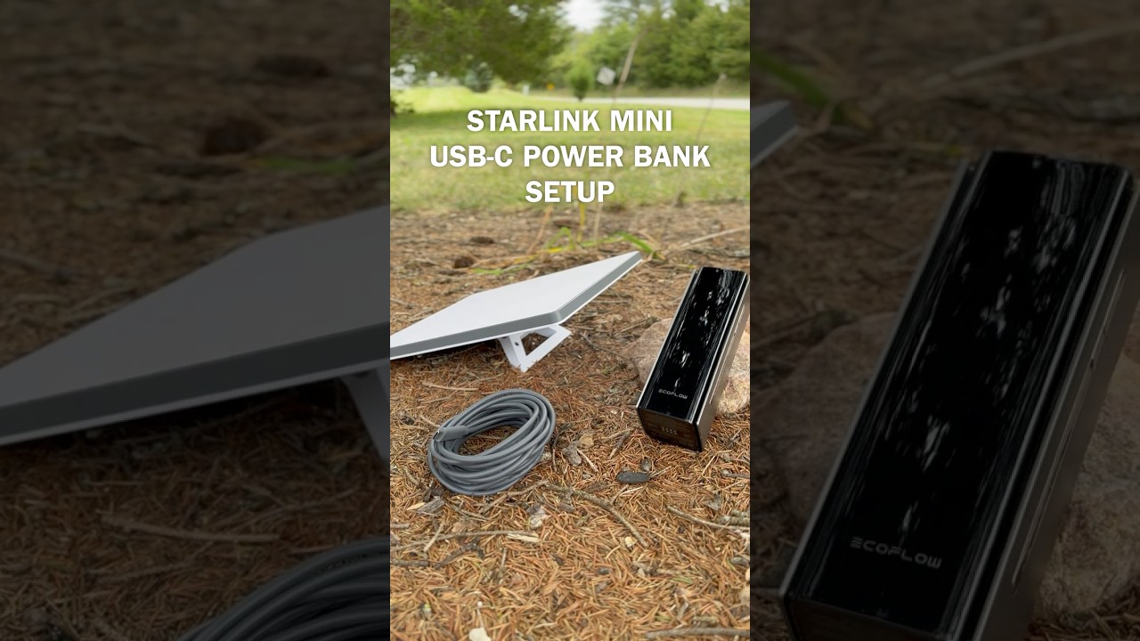 Starlink Mini Setup with USB-C Power Bank ⚡