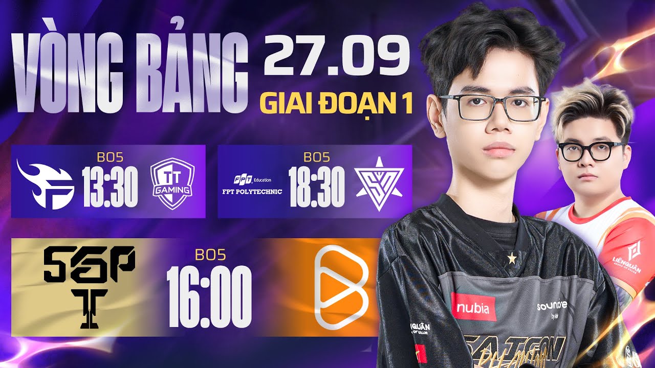 Lịch Trận Đấu ĐTDV Mùa Đông 2025 Ngày 27/09: FPT, TTG, SGP, BOX, FPL, SPN ⚡