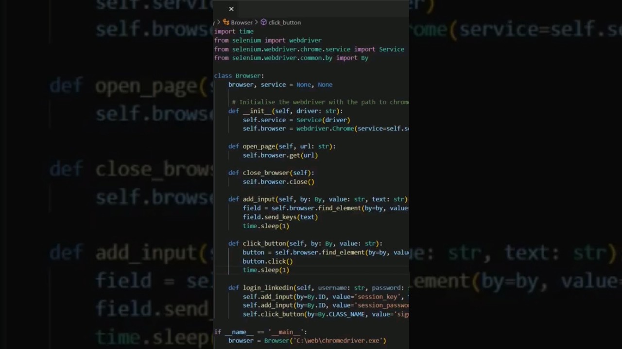 LinkedIn Automation with Python Selenium #trending #python