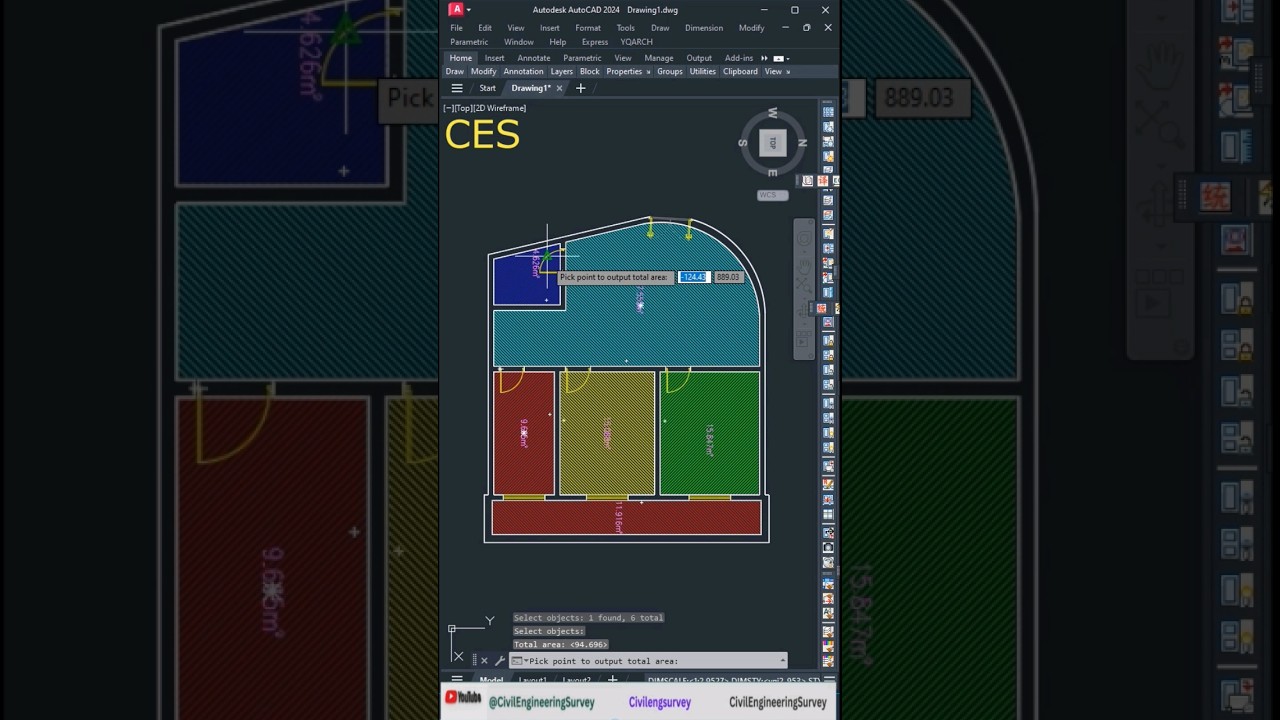YQArch Plugin: Effortless Area Calculation in AutoCAD 🏗️ | Quick Tutorial