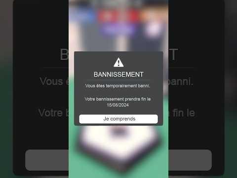 Ce jeu ROBLOX m’a BANNI ! (Je hurle) #roblox #banni #hobby