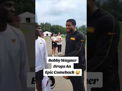 Bobby Wagner's Comeback on Mikey Sainristil Via HolderSports/X #Commanders #DC #Jaydendaniels #nfl